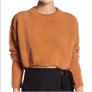 Anthropologie English Factory  Woman Cropped Knit Metallic Sweater , Siz…